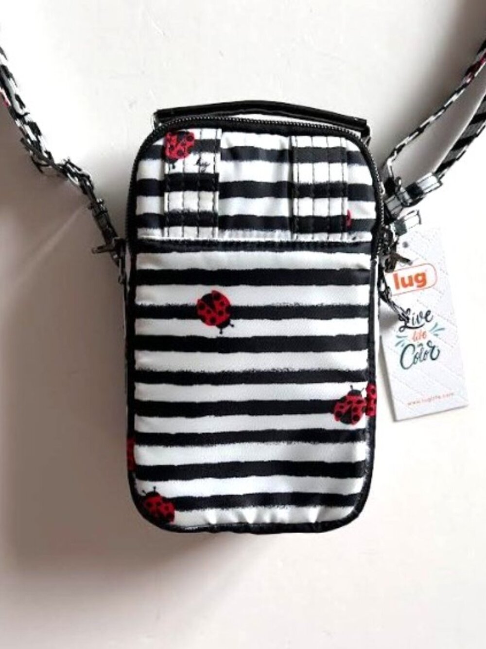Lug Skeeter Mini Bridge Convertible Crossbody Belt Bag Ladybug Lane - Picture 10 of 11